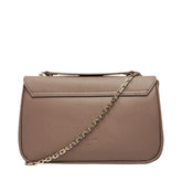 Patrizia Pepe - Borsa a tracolla con catena in pelle rigida, Marrone